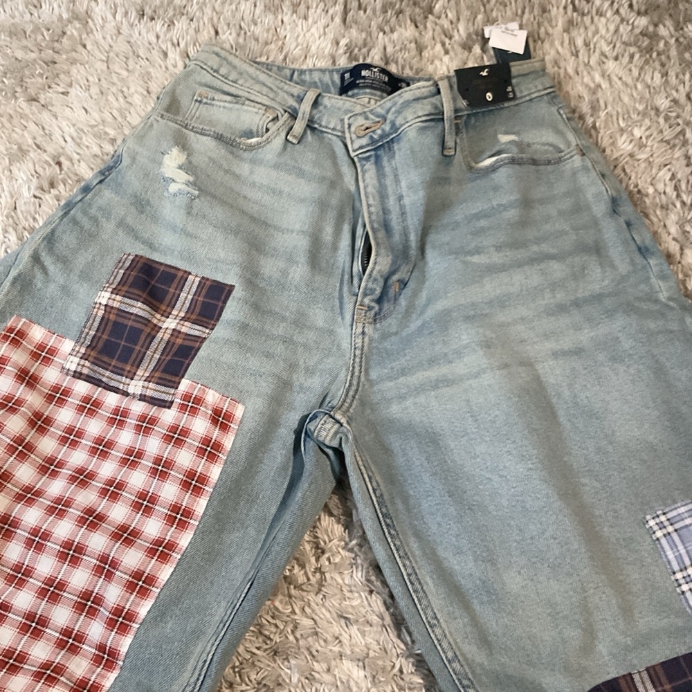 Women’s Blue Patchwork Jeans